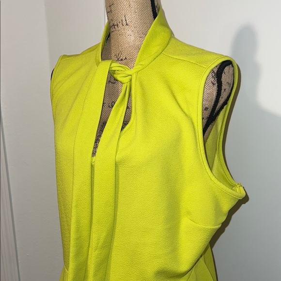 Ashley Stewart Yellow Keyhole Cutout Peplum Blouse - Picture 3 of 6
